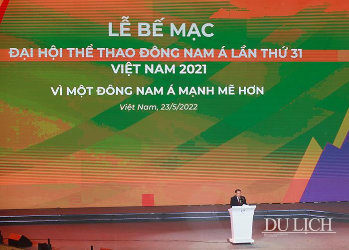Bộ trưởng Bộ VHTTDL, Chủ tịch Liên đoàn Thể thao Đông Nam Á, Chủ tịch Ủy ban Olympic Việt Nam, Trưởng Ban tổ chức SEA Games 31 Nguyễn Văn Hùng phát biểu tổng kết